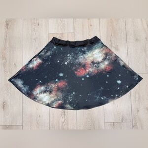 Tic Toc Galaxy Print Women's Skater Skirt